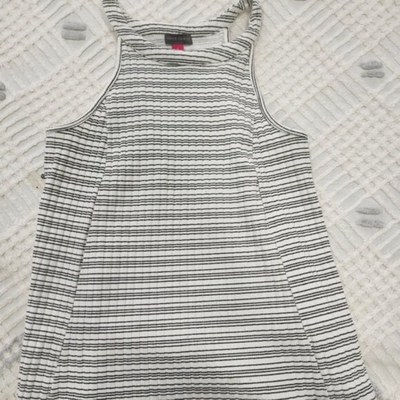 Vince Camuto black and white striped sleeveless tank top - Picture 8 of 12
